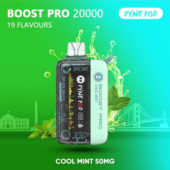 Cool Mint 50mg 20000 Puffs by Pyne Pod Boost Pro